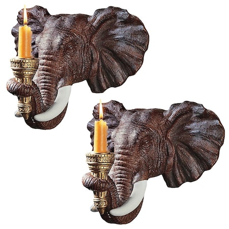 Elephant Wall Sconce, PK 2